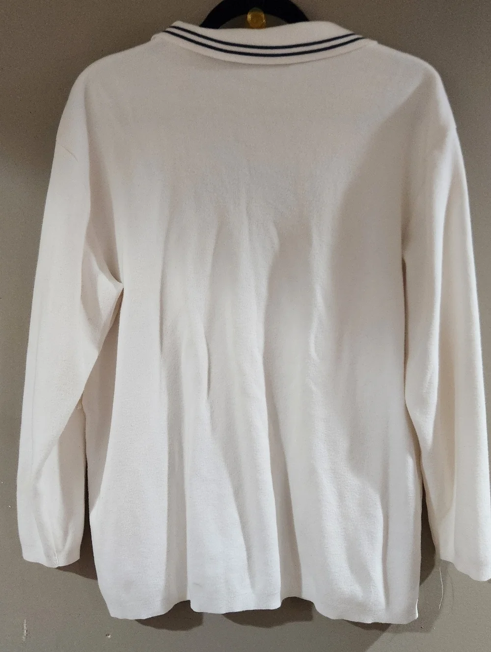 Lizsport Vintage Cardigan Minimalist White Size L - Picture 4 of 4